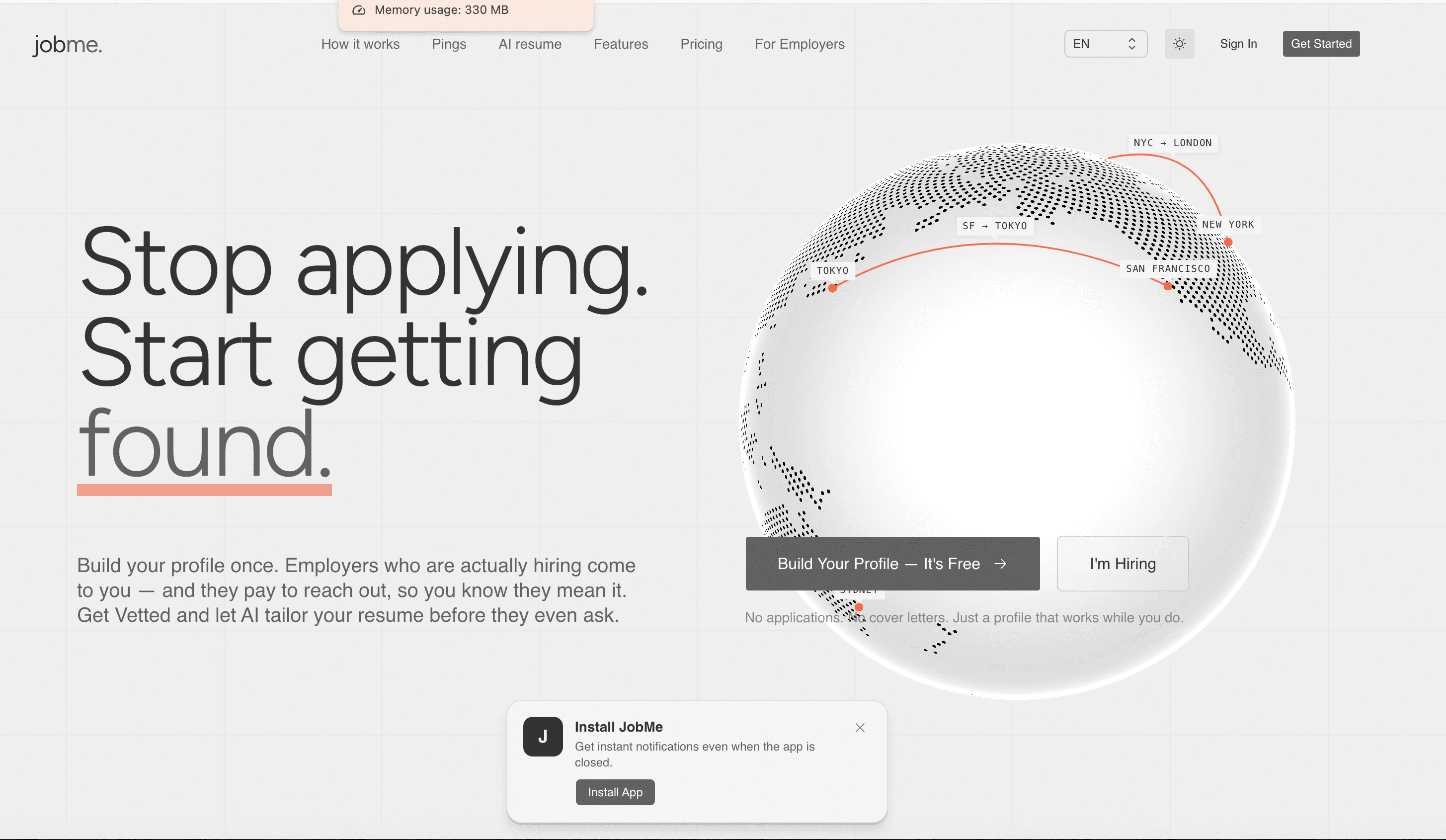 Jobme primary screenshot